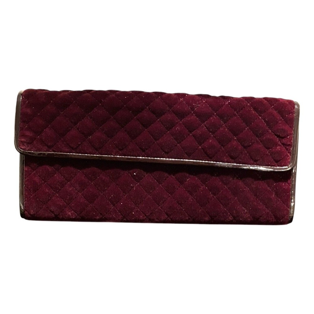 Quilted Velvet CLUTCH ORGANIZER Sonia Red OFF SAKS 5TH AVENUE - Picture 3 of 9